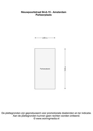 Floorplan - Nieuwpoortstraat 94A15, 1055 RZ Amsterdam